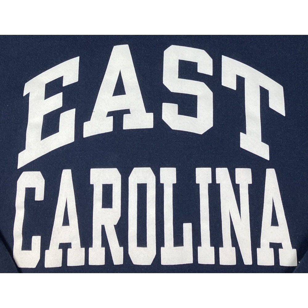 Vintage Russell Athletic East Carolina University Hoodie Navy Blue Size XL - Picture 2 of 9
